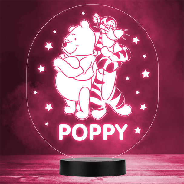 Winnie-the-Pooh Bear With Tigger & Stars LED Personalised Gift Night Light
