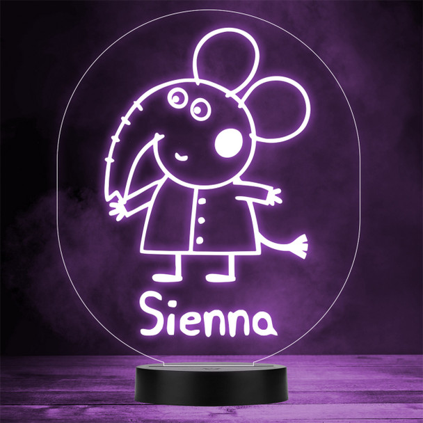 Emily Elephant Kids Peppa Pig Tv Character LED Personalised Gift Night Light