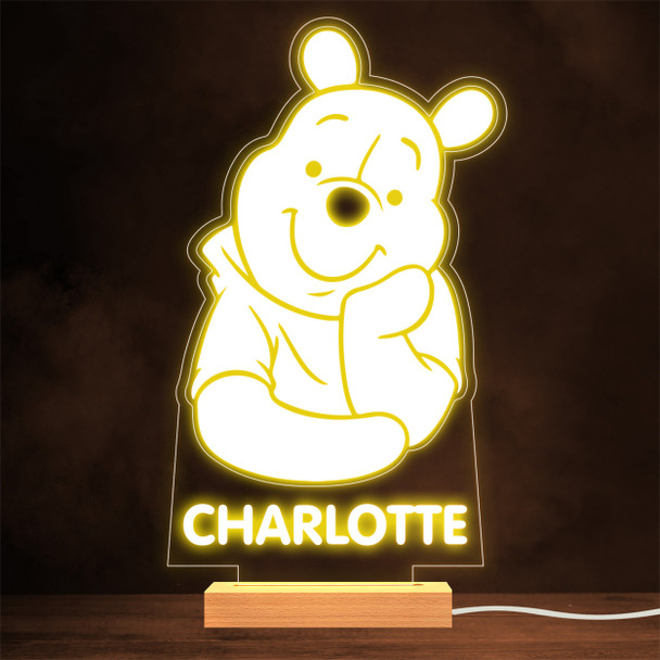 Winnie-the-Pooh Smiling Cartoon Character LED  Personalised Gift Night Light