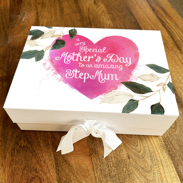 Beautiful Leaves Mother's Day Step Mum Keepsake Memory Hamper Gift Box