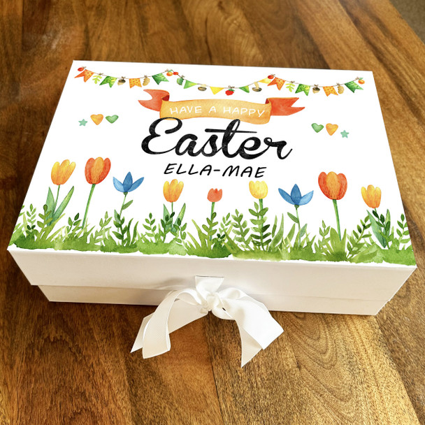 Easter Spring Personalised Chocolate Treats Sweets Hamper Gift Box
