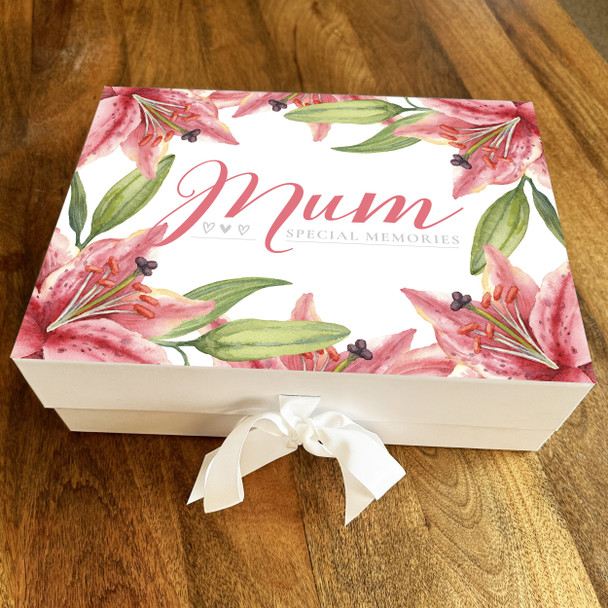 Lily Border Mum Special Memories Memorial Memory Rememberence Keepsake Box