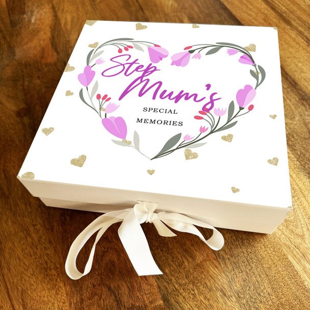 Step Mum Special Memories Personalised Square Keepsake Memory Hamper Gift Box
