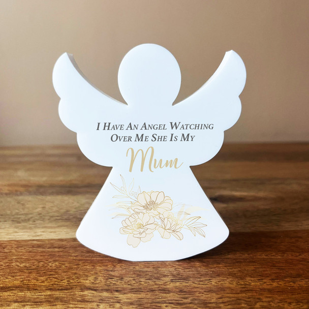 Flowers Angel Grandma Mum Personalised In Memory Memorial Gift Acrylic Ornament