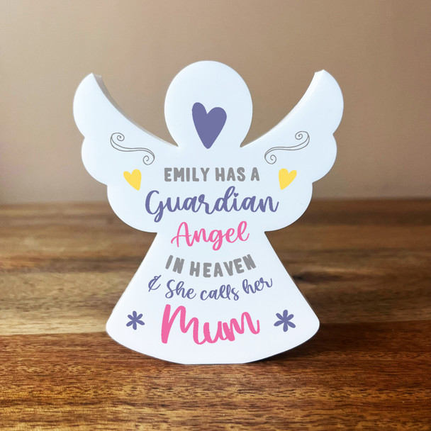 Guardian Angel In Heaven Mum Personalised In Memory Memorial Acrylic Gift