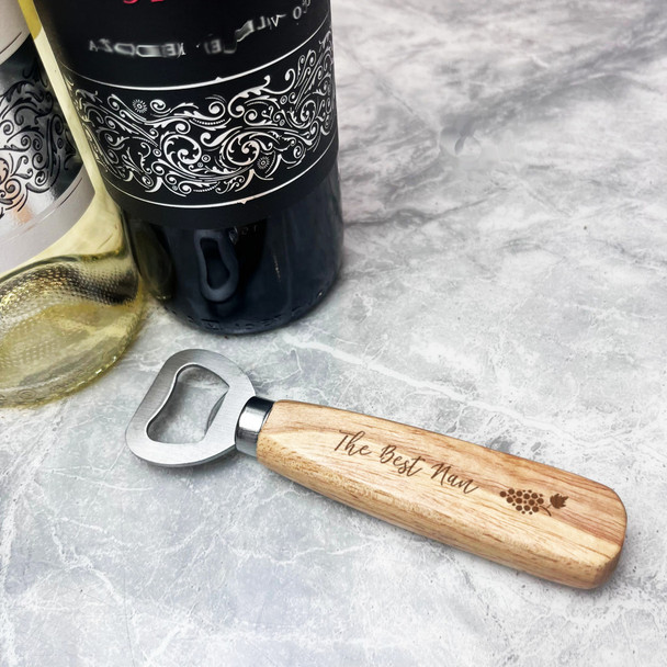 The Best Nan Personalised Gift Engraved Wooden Bottle Opener