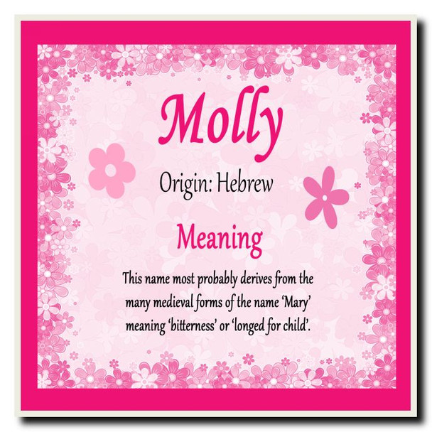 Molly Personalised Name Meaning Coaster