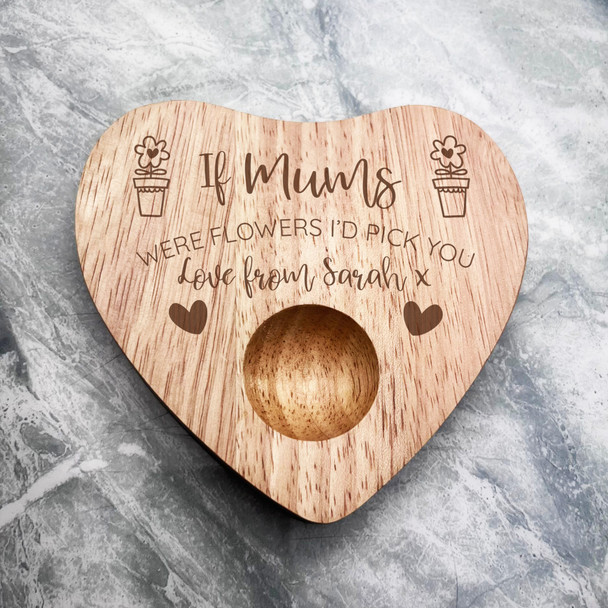 If Mums Were s I'd Pick You Personalised Gift Heart Breakfast Egg Holder Board