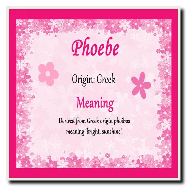 Phoebe Personalised Name Meaning Coaster