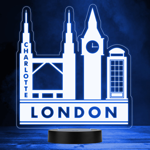London UK Big Ben Telephone Box Led Lamp Personalised Gift Night Light