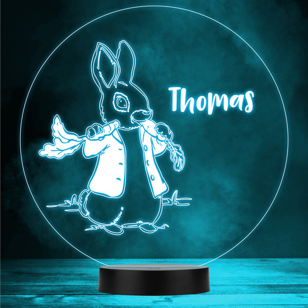 Peter Rabbit Eating Carrots Film Character Led Personalised Gift Night Light