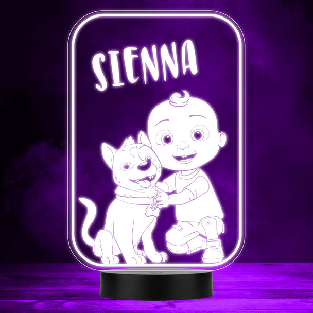 Cocomelon JJ With Bingo Kids Tv Led Lamp Personalised Gift Night Light