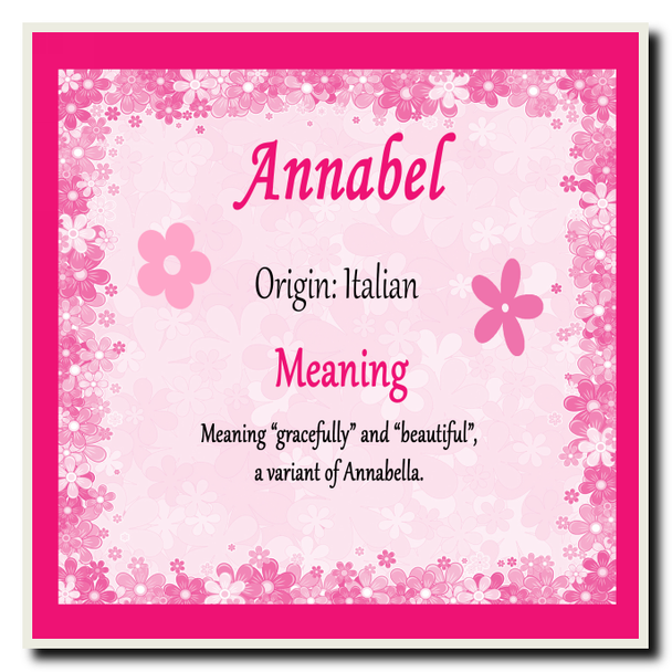 Annabel Personalised Name Meaning Coaster