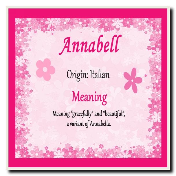Annabell Personalised Name Meaning Coaster