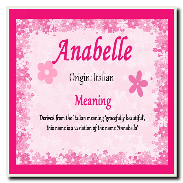 Anabelle Personalised Name Meaning Coaster