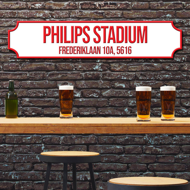 Psv Eindhoven Philips Stadium White and Red Any Text Football Club 3D Train Street Sign
