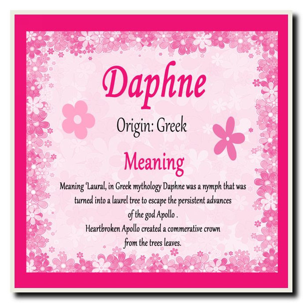 Daphne Personalised Name Meaning Coaster