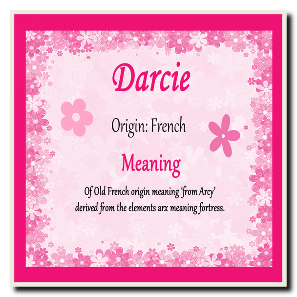 Darcie Personalised Name Meaning Coaster