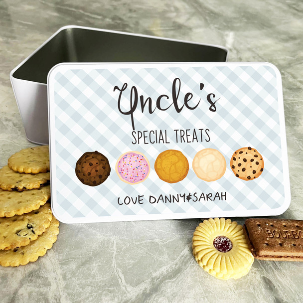 Uncle's Special Treats Biscuits Personalised Gift Cake Biscuits Sweets Treat Tin