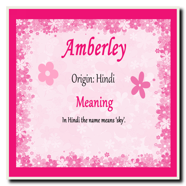 Amberley Personalised Name Meaning Coaster