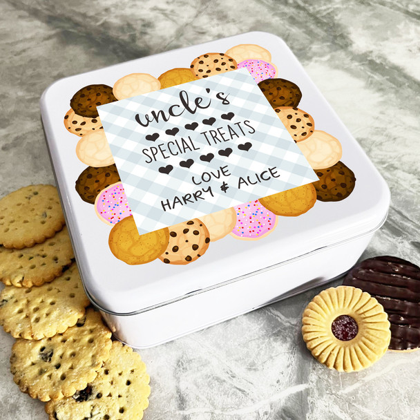 Uncle's Special Treats Cookies Personalised Gift Cookies Treats Biscuit Tin