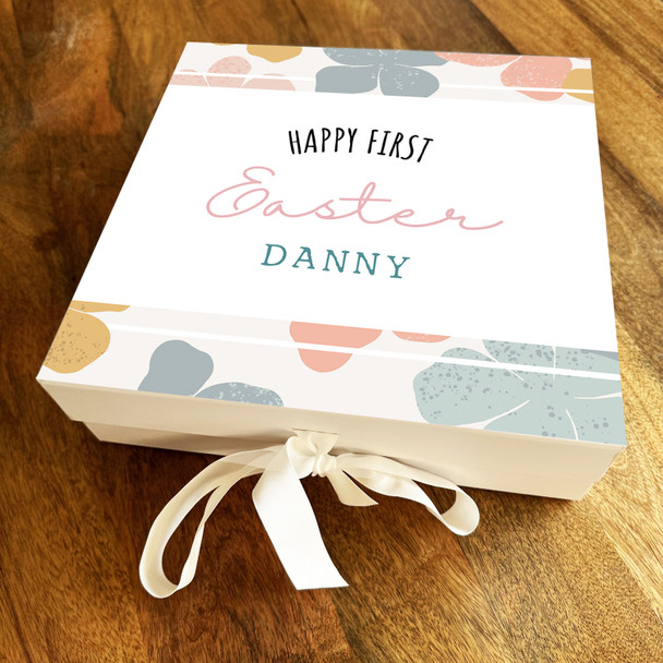 Happy First Easter Personalised Square Keepsake Hamper Gift Box