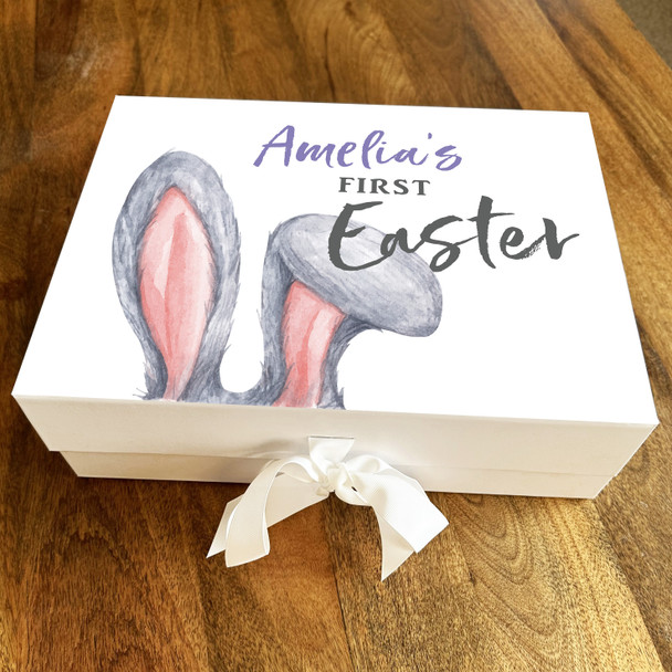 Bunny Ears First Easter Personalised Keepsake Hamper Gift Box