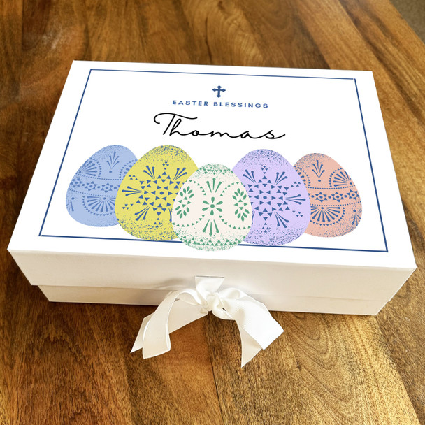 Easter Blessings Eggs Personalised Keepsake Hamper Gift Box