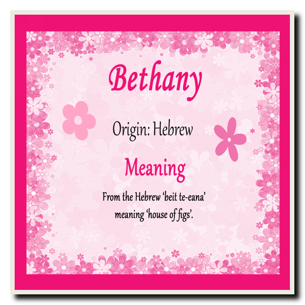 Bethany Personalised Name Meaning Coaster