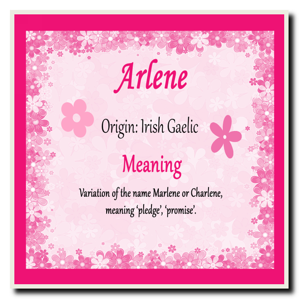 Arlene Personalised Name Meaning Coaster