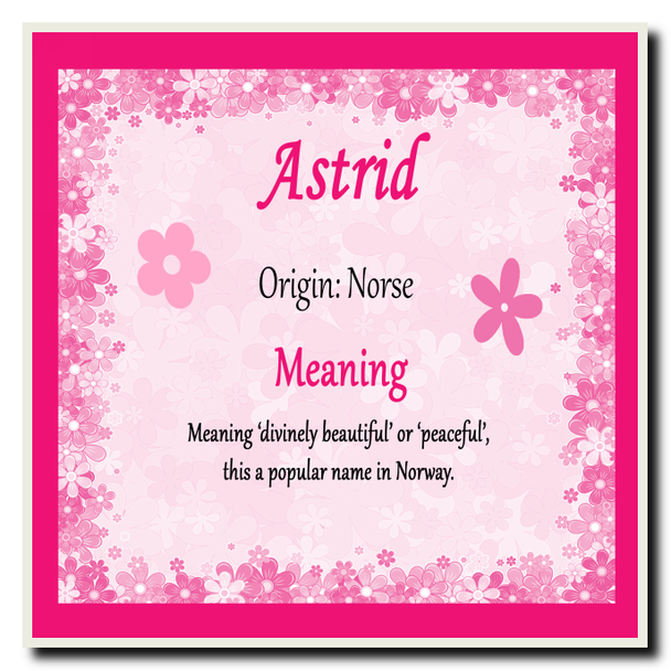 Astrid Personalised Name Meaning Coaster