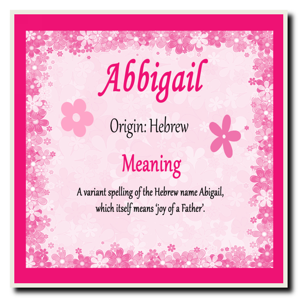 Abbigail Personalised Name Meaning Coaster