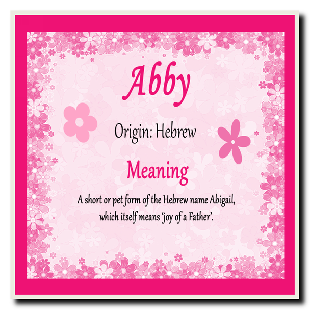 Abby Personalised Name Meaning Coaster