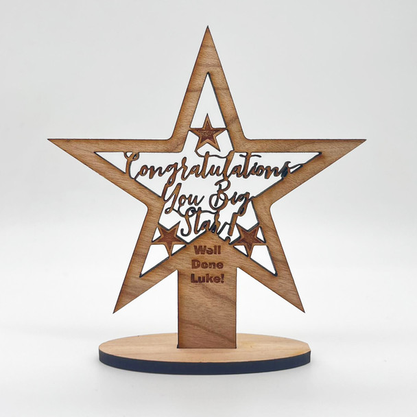 Star Congratulations Keepsake Ornament Engraved Personalised Gift