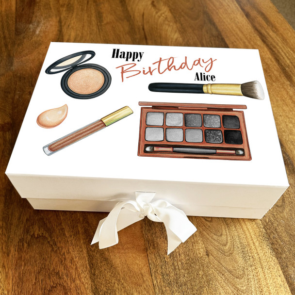 Lipstick Eyeshadow Make Up Beauty Lover Birthday Personalised Gift Box