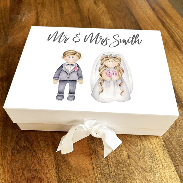 Mr & Mrs Wedding Couple Just Married Anniversary Personalised Hamper Gift Box