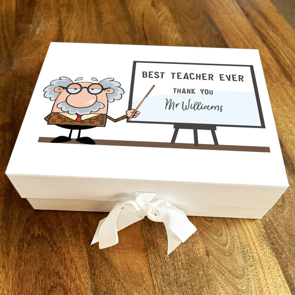 Professor Blackboard Best Teacher Ever Thank You Personalised Hamper Gift Box