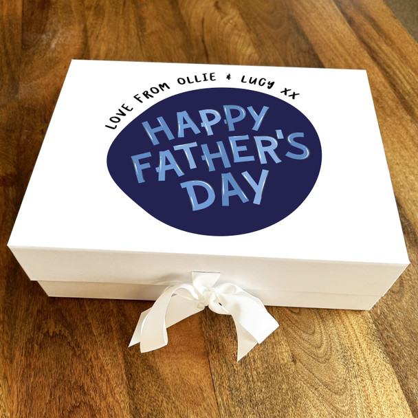 Blue Blob Happy Father's Day Love From Personalised Hamper Gift Box