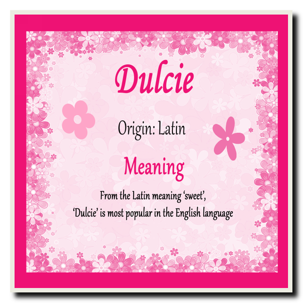 Dulcie Personalised Name Meaning Coaster
