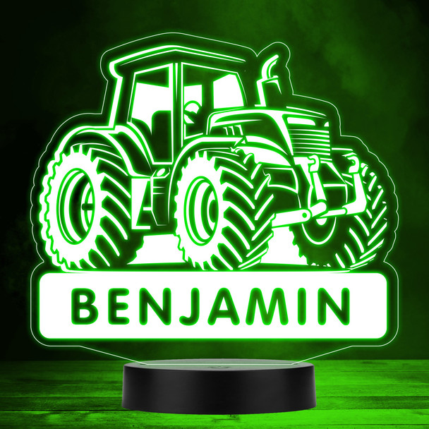 Cool Tractor Farm Vehicle Farmer Personalised Gift Colour Changing Night Light