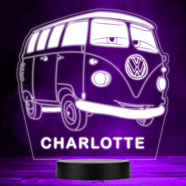 Funny Show Kids Vw Camper Van Personalised Gift Colour Changing Night Light