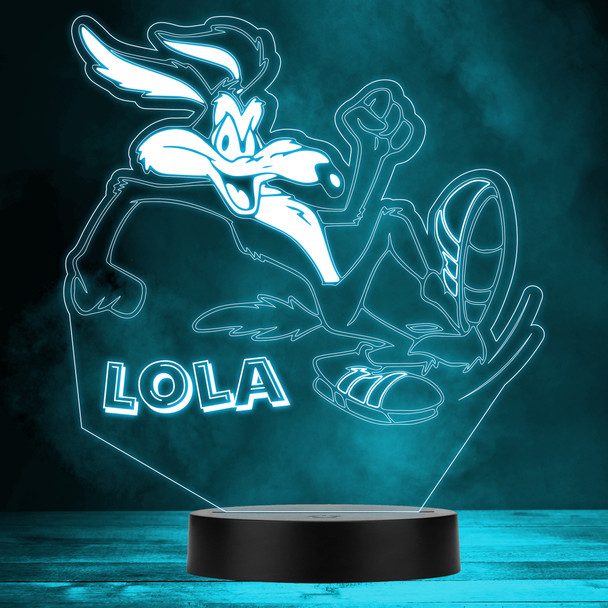 Looney Tunes Wile E. Coyote Kids Personalised Gift Colour Changing Night Light