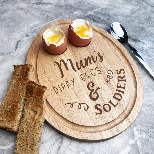 Dippy Eggs & Toast Mum Personalised Gift Breakfast Serving Board