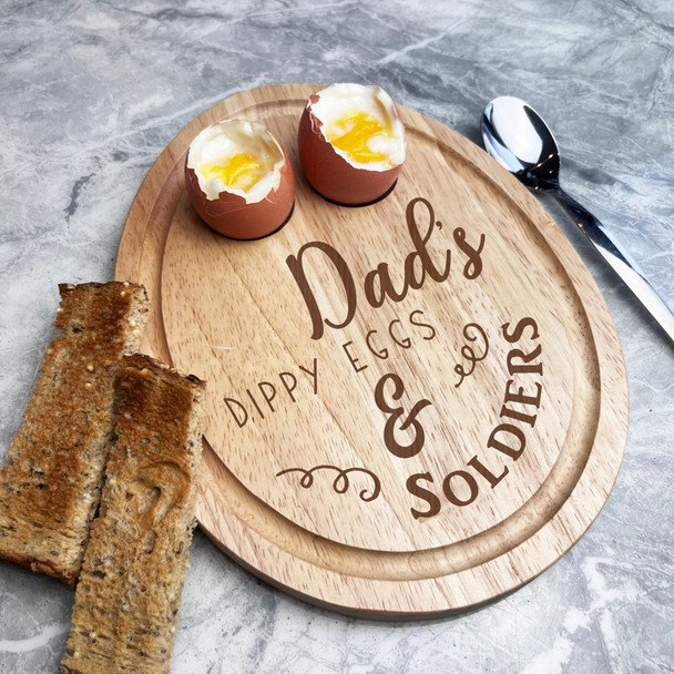 Dippy Eggs & Toast Dad Personalised Gift Breakfast Serving Board