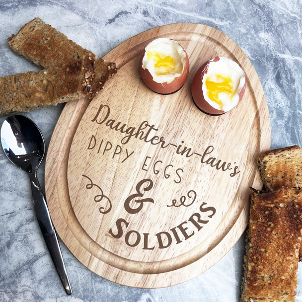 Dippy Eggs & Toast Daughter-in-law Personalised Gift Breakfast Serving Board