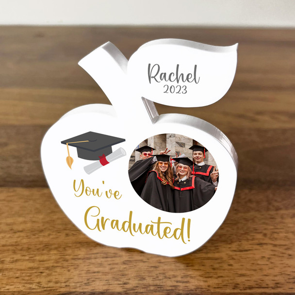 You've Graduated Hat Year Photo Apple Graduation Personalised Gift Ornament