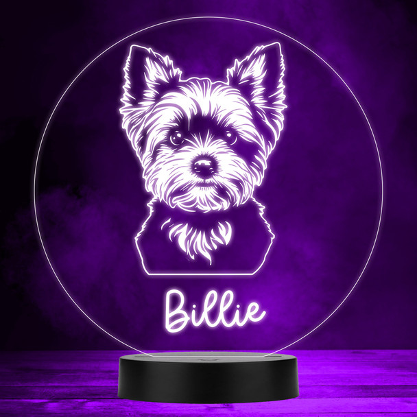 Yorkshire Terrier Dog Pet Multicolour Personalised Gift LED Lamp Night Light