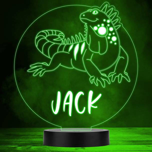 Cute Iguana Lizard Colour Changing Personalised Gift LED Lamp Night Light