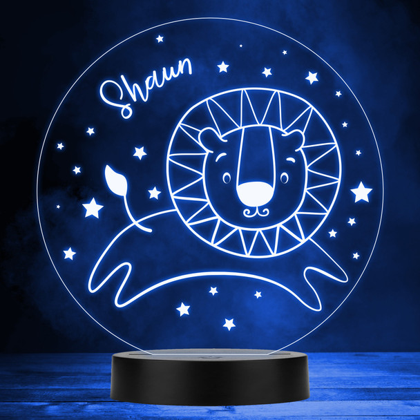 Cute Jumping Tiger Stars Colour Changing Personalised Gift LED Lamp Night Light