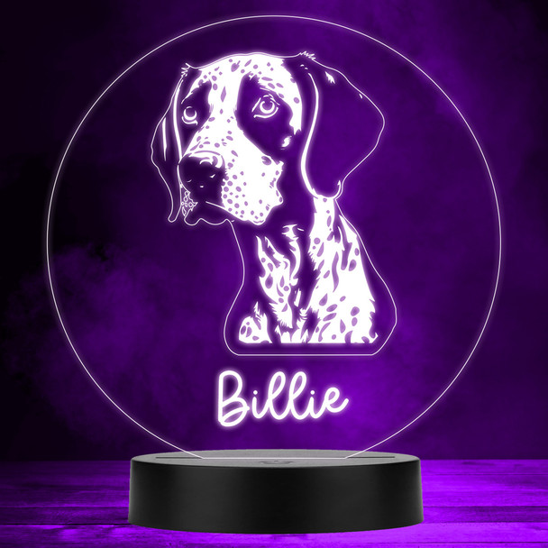 German Shorthaired Pointer Dog Pet Multicolour Personalised Gift LED Night Light